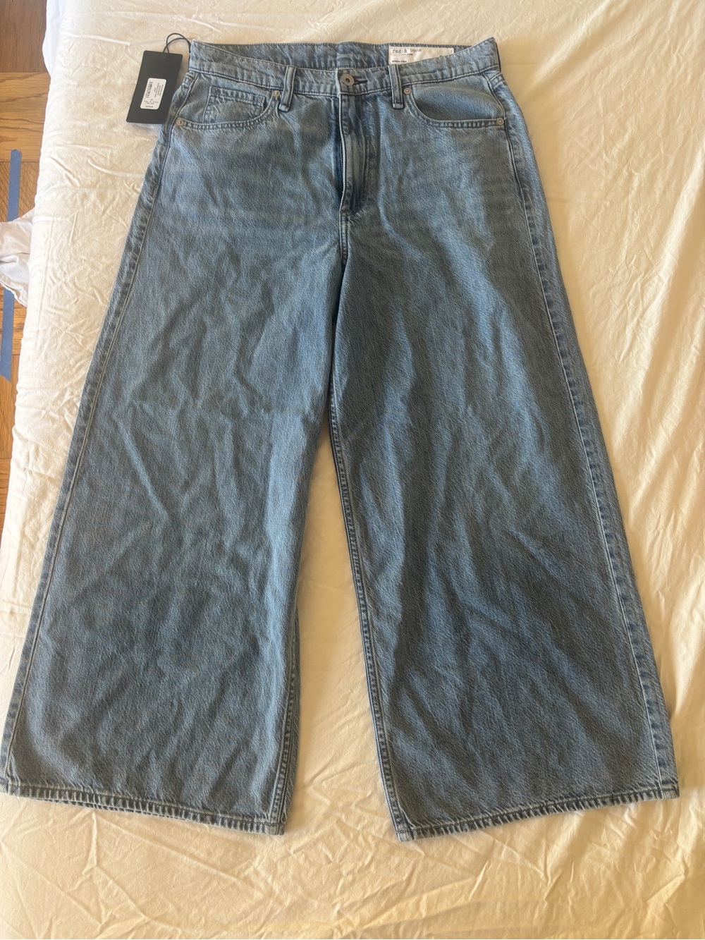 rag & bone Light Blue Wide-Leg Jeans